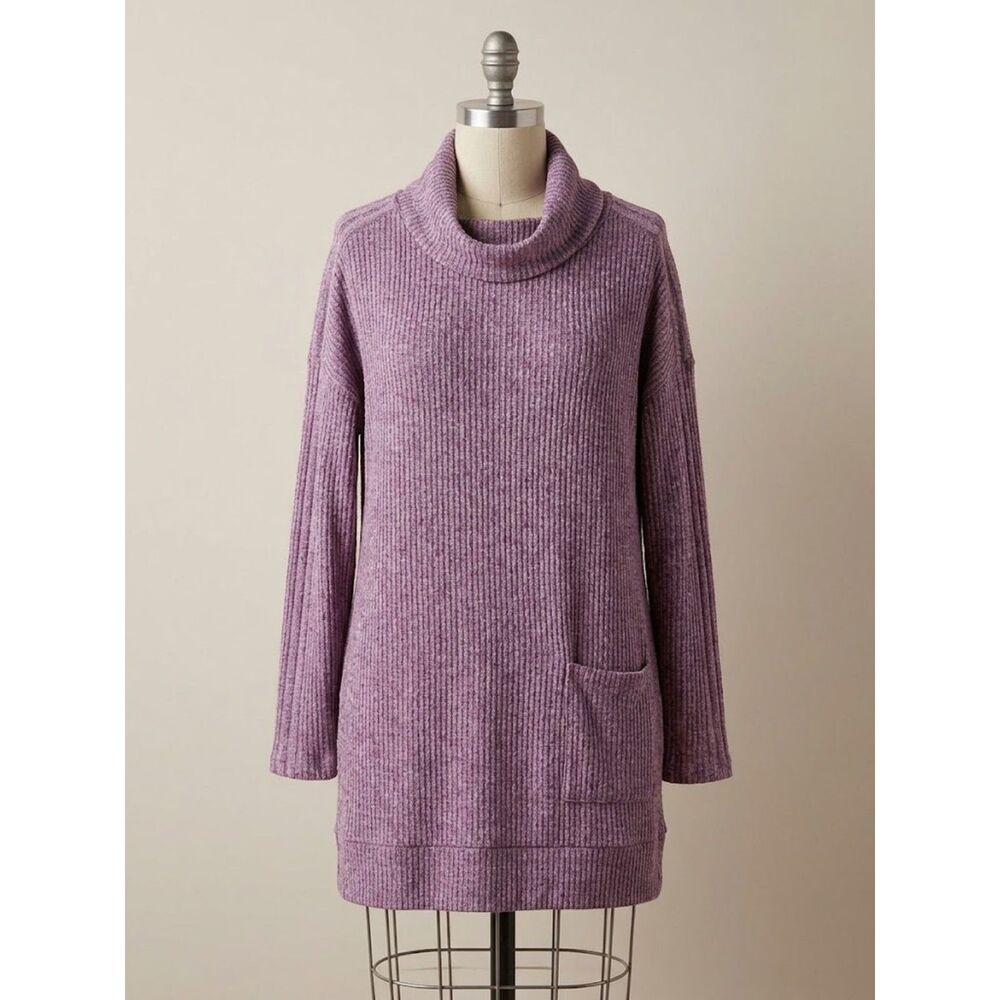 Soft Surroundings Women's Lyric Hoodie Tunic Sweater Lavender Purple Size XS